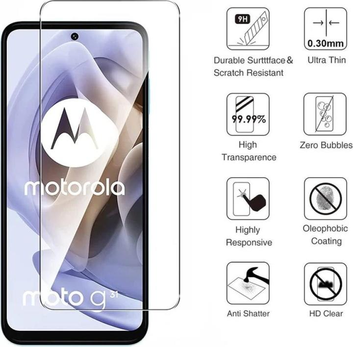 Immagine prodotto Screenguard Motorola Moto G31 Pellicola protettiva in vetro Custodia Design amichevole (1 Pezzo/i, Motorola Moto G31)