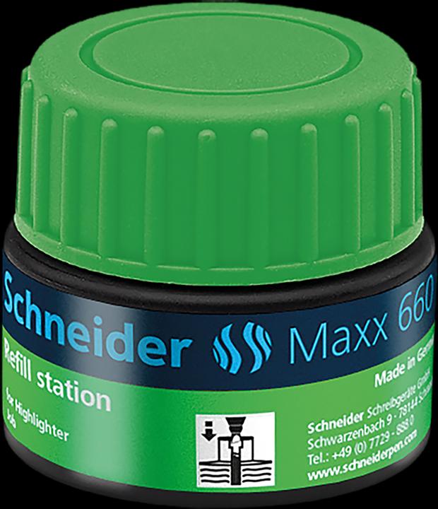 Actual product image Schneider Ink glass refill ink 660 Green (Refill unit, Green)
