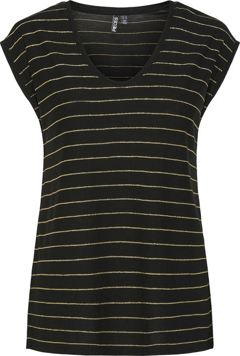 Pieces Pcbillo Tee Lurex Stripes Noos Bc