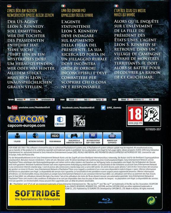 Immagine prodotto Capcom Resident Evil 4 HD (PS4)