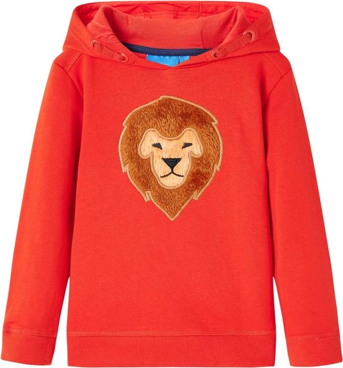Produktbild VidaXL Kinder-Kapuzenpullover Rot 128,Material: 92 % Baumwolle. 8 (128)