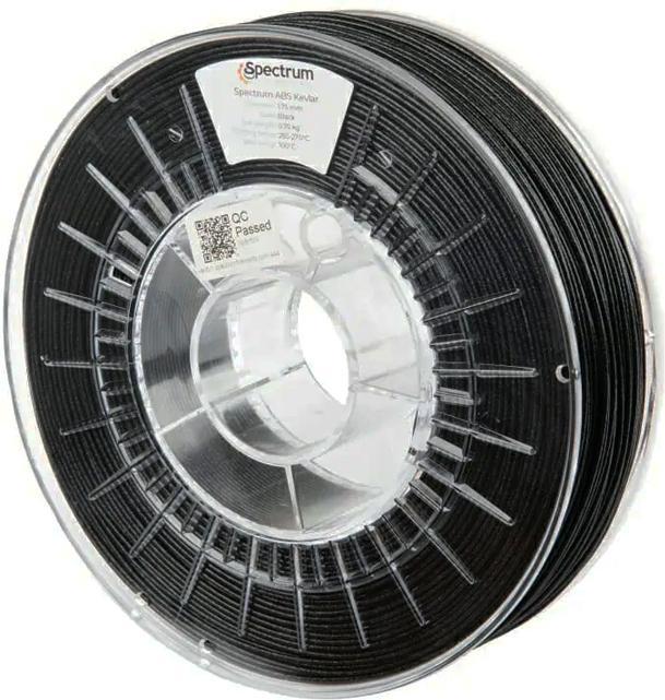 Immagine prodotto Filamento ABS Kevlar 1.75mm NERO 0,75kg (ABS, 1.75 mm, 750 g, Nero)
