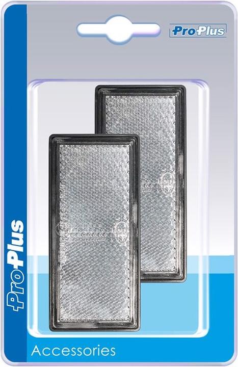 Image du produit ProPlus Réflecteur blanc 85x39mm autocollant avec plaque de base 2pcs. sous blister