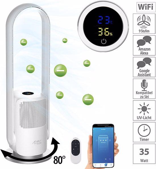 Actual product image Sichler Rotorless 360° fan with WLAN, app, voice control, timer, 35 W