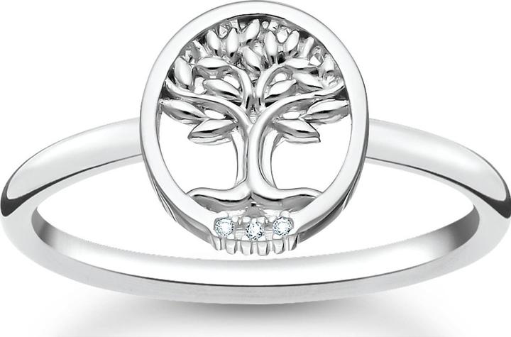 Actual product image Thomas Sabo Ring Tree of Love with white stones silver (54, 925 Silver)