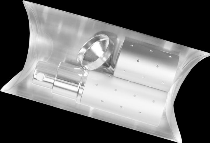 Produktbild Taschenzerstäuber silber für 10 ml + Trichter silber in Geschenkpackung (Eau de Toilette)