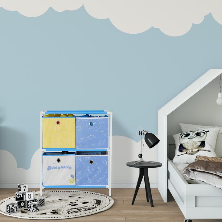 Actual product image Relaxdays Dinosaur Children's Shelf with Boxes