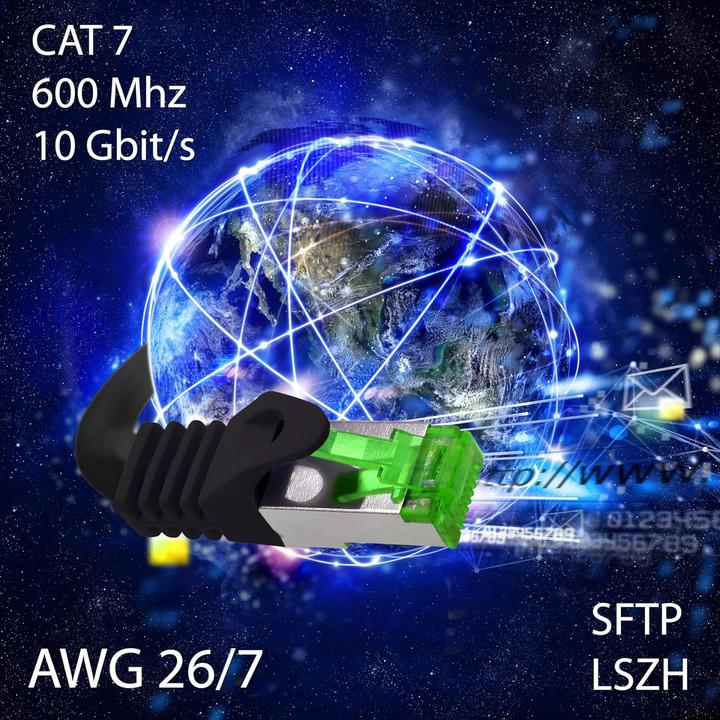 Produktbild 1aTTack Cat7 Netzwerkkabel (S/FTP, PiMF, 7.50 m)