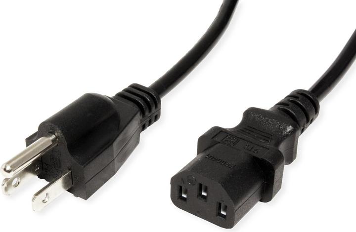 Actual product image Secomp Power cable IEC 60320 C13 to NEMA 5-15 (M) (1.80 m)