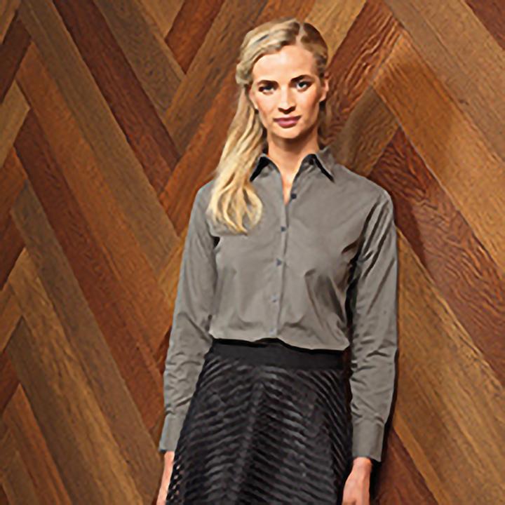 Actual product image Premier Poplin Blouse Work Shirt Long Sleeve (36)