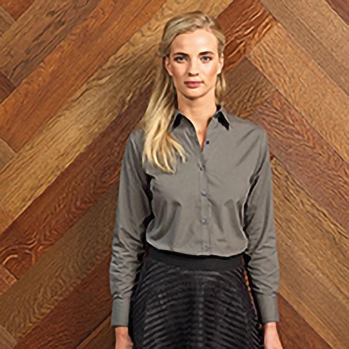 Actual product image Premier Poplin Blouse Work Shirt Long Sleeve (36)