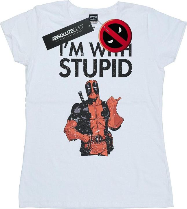 Image du produit - T-shirt DEADPOOL I'M WITH STUPID - Femme (XXL)