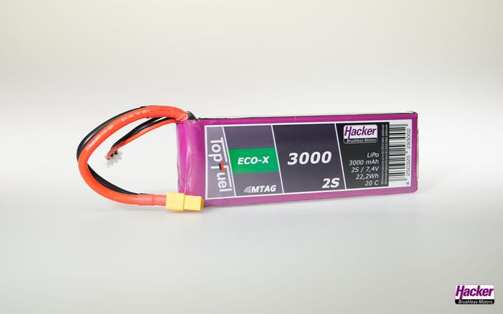 Image du produit Hacker LiPo Pack TF ECO-X 3000mAh 2S MTAG (7.40 V, 3000 mAh)