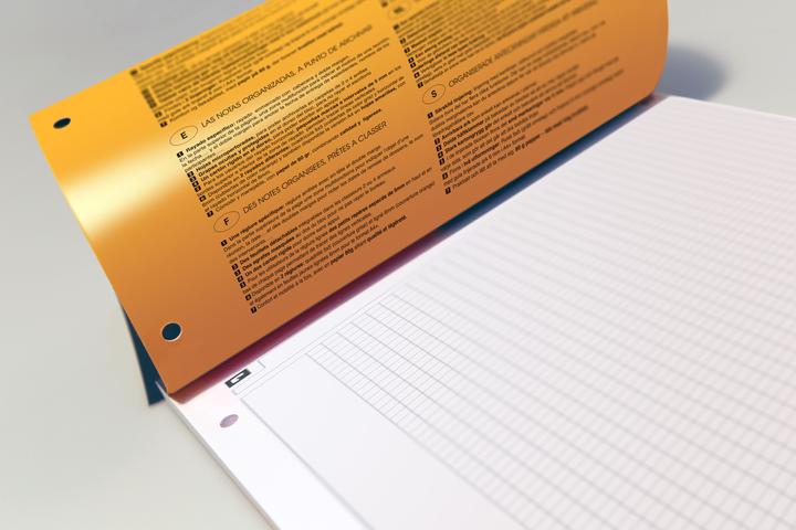 Actual product image Oxford International A4+ Card Cover Stapled Notepad 5mm Squares 160 Pages Grey SCRIBZEE Compatible (A4, Checked, Hardcover)