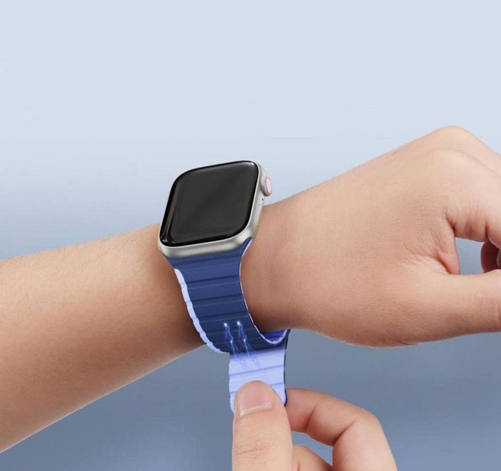 Image du produit Dux Ducis Bracelet magnétique pour Apple Watch SE, 8, 7, 6, 5, 4, 3, 2, 1 (41, 40, 38 mm) Strap (LD Versio (41 mm, 38 mm, 40 mm, Silicone, Métal)