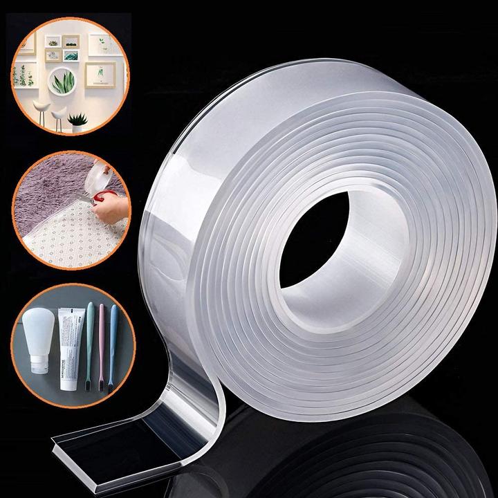 Produktbild Werkstein Doppelseitiges Nano Klebeband Wasserdicht / Wiederverwendbar 2er Set (50 mm)