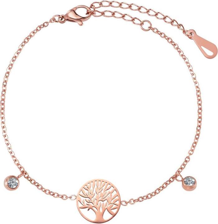 Produktbild Bijouteria Armband (21 cm, Edelstahl, Zirkonia, PVD Beschichtung (goldfarbig))
