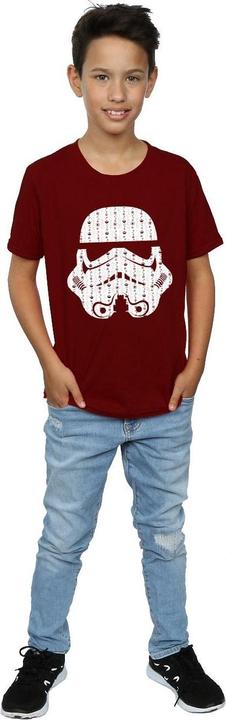 Actual product image Star Wars Boys Christmas Stormtrooper Helmet T-Shirt (140, 146)