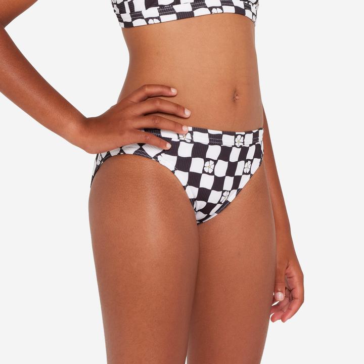 Actual product image Olaian Bikini-Hose Surfen Mädchen Alma Hao schwarz/weiss (140)
