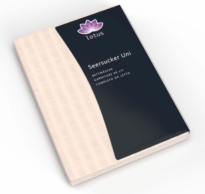 Produktbild Lotus Bettwaren Bettwäsche Satin Seersucker uni (Kopfkissenbezug, 65 x 65 cm)