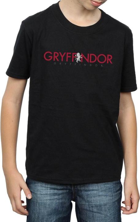 Actual product image Boys Gryffindor Text T-Shirt (140, 146)