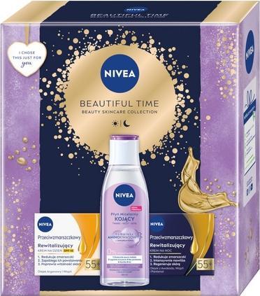 Actual product image NIVEA Niveaset Beautiful Time Micellar Liquid 200ml, Day Cream 50ml, Night Cream 50ml