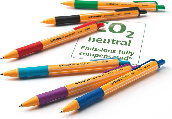 Image du produit STABILO Stylo à bille pointball en plastique recyclé (Noir, 1 x)