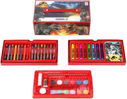 Actual product image Jurassic World Dominion colouring set toolbox (52 pieces)