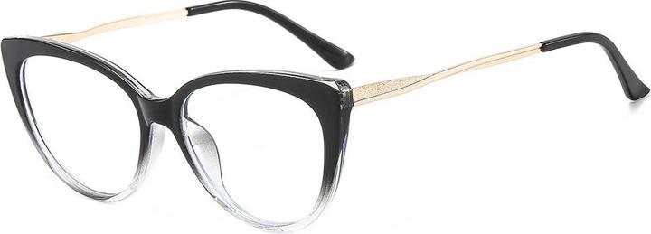 Immagine prodotto Techsuit - Anti-Blue Light Glasses Reflex Metal (F5018-C7) - Cat Eye - Transparent Black