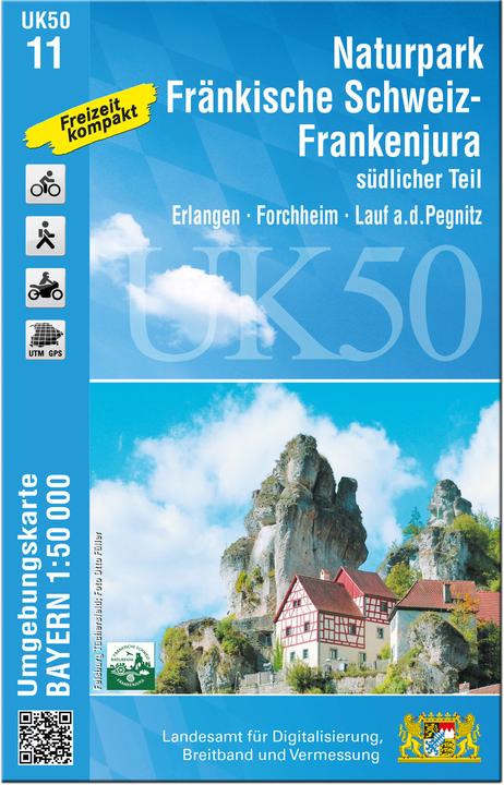 Immagine prodotto Carta topografica della Baviera Franconia Svizzera - Veldensteiner Forst, parte sud