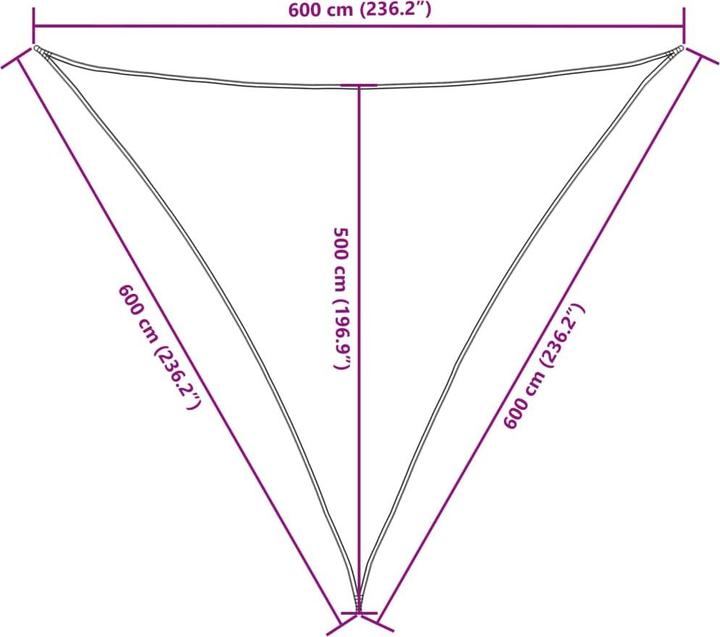 Image du produit VidaXL Voile d'ombrage (600 x 600 x 600 cm)