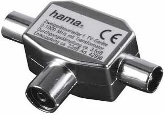 Hama Antennen-Verteiler Koax-Kupplung - 2 Koax-Stecker