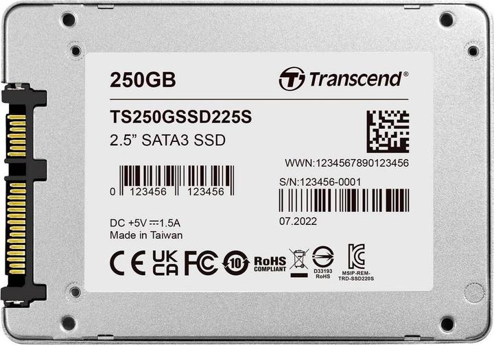 Produktbild Transcend 250 GB 2,5-Zoll-SSD SATA3 3D TLC (250 GB, 2.5")