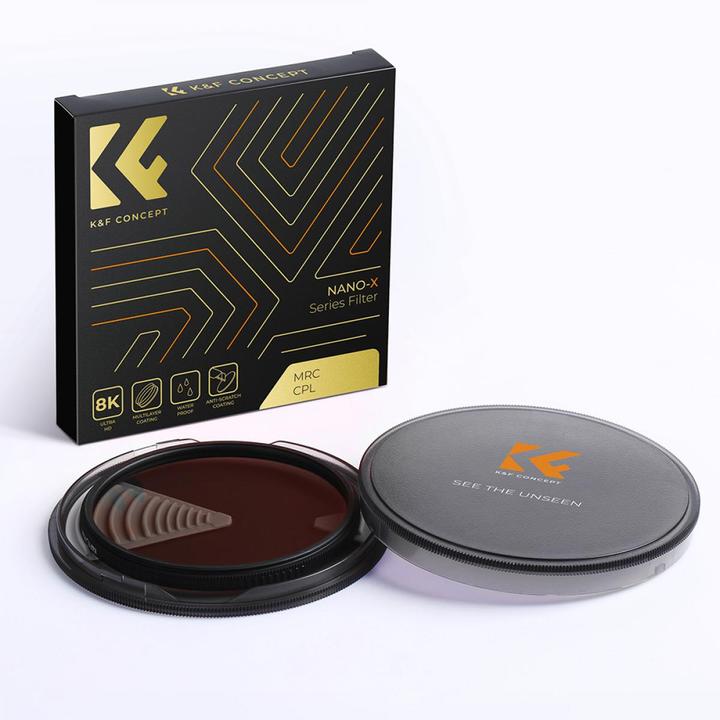 Actual product image K&F Concept 115MM CPL Filter Super Slim Circular Polarizing Filter with 28 Layer Green Coated, HD, Waterproof, A (Polarizing filter)