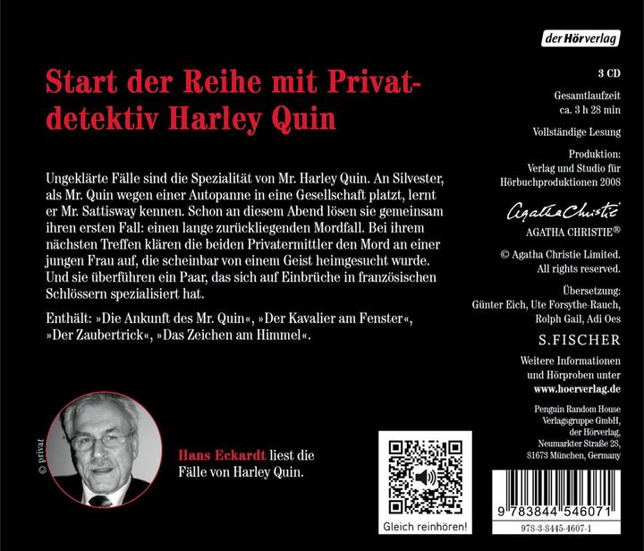 Actual product image The Strange Mister Quin 1 (Agatha Christie, Günter Eichel, Ute Forsythe-Jauch, Adi Oes, Rolf Gail, German)