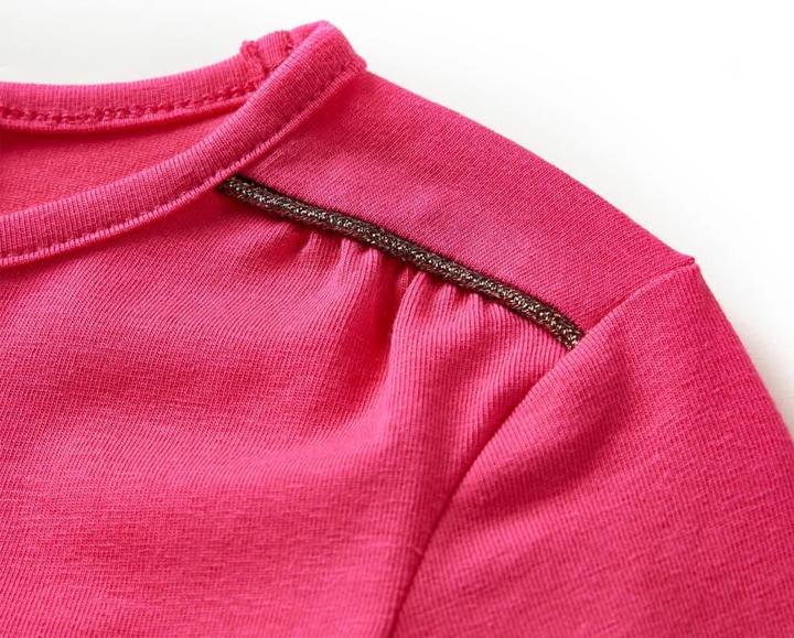 Actual product image VidaXL Children's long-sleeved shirt bright pink 92,Material: 95 % cotton. 5 (92)