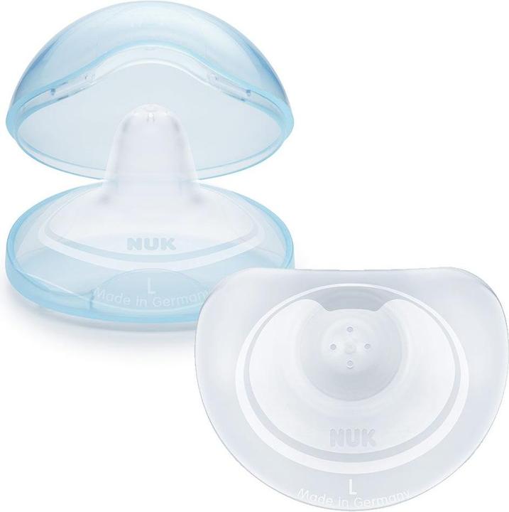 Image du produit NUK Protège-mamelons pour mamelons sensibles, taille L, 2 pièces, boîte de protection incluse (Taille unique)