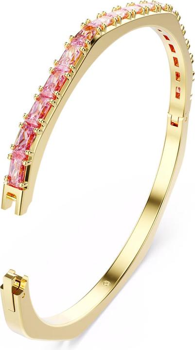 Immagine prodotto Swarovski Matrix Armreif Baguette Schliff Rosa Gold (18.50 cm, Metallo Swarovski)