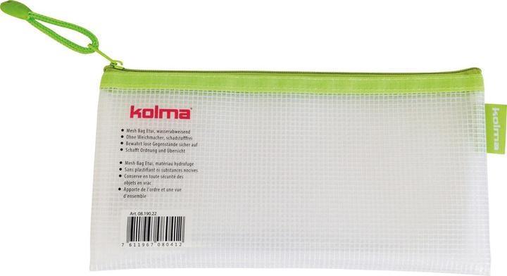 Actual product image Kolma Mesh bag zip pouch kiwi (23 x 11.5 cm, 1 x)