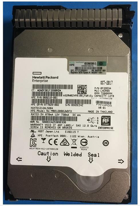 Immagine prodotto HPE E HDD, 3.5Inch, SAS, /s a ProLiant DL380 G10 (12 TB, 3.5")