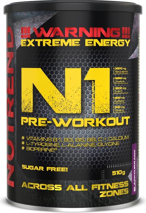 Produktbild Nutrend N1 Pre-Workout (Schwarze Johannisbeere, 1 Stk., 510 g)