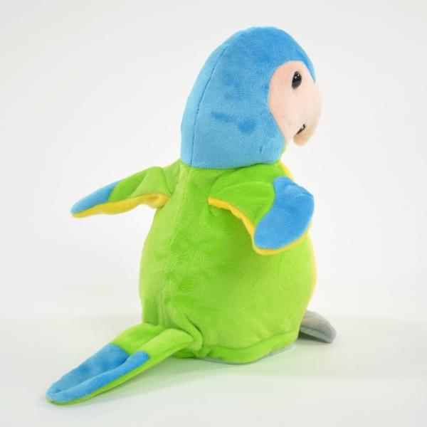 Actual product image Kögler Babbling parrot "Samira", green, incl. batteries, 22x16x20cm (20 cm)