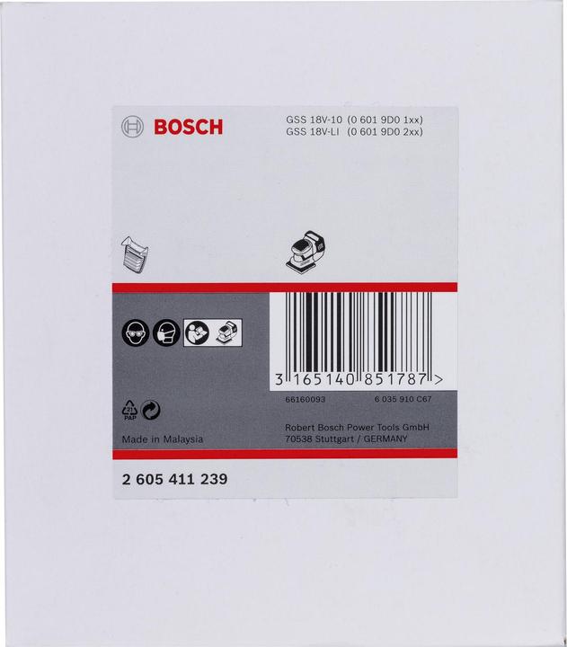 Actual product image Bosch Professional Zubehör Dust box filter (black version), suitable for: 18V-10 Professional