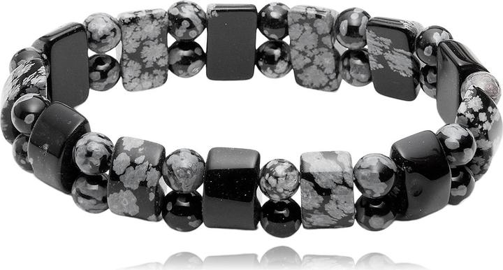 Image du produit Leyda Bracelet Obsidean Flocon de Neige (Pierre de couleur)