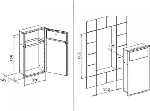 Actual product image Keuco Module washbasin 1 PLAN INTEGRAL waste collector vc/we re