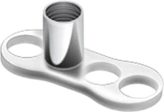 Image du produit Star Piercing Ancre dermique trois trous (sans laiton, Titane G23)
