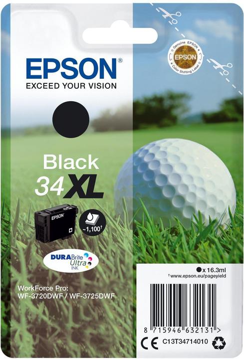 Produktbild Epson 34XL DuraBrite Ultra. (BK)
