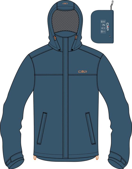 Produktbild CMP Campagnolo Hoodie Button Rain (4XL)