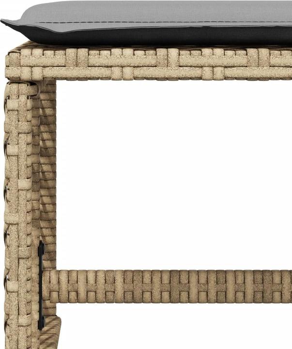 Immagine prodotto VidaXL Sgabello da giardino Cuscino Sgabello Sedia da giardino Sgabello 4 pezzi. Miscela beige