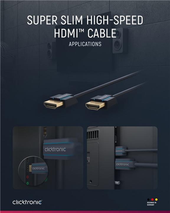 Produktbild clicktronic HDMI (Typ A) — HDMI (Typ A) (3 m, HDMI)